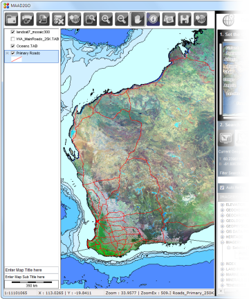 GIS viewer and map interface