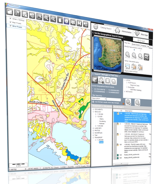 MAAD2GO GIS Viewer - display MapInfo TAB, ESRI Shapefiles, DXF, Microstation DGN and MORE TOGETHER
